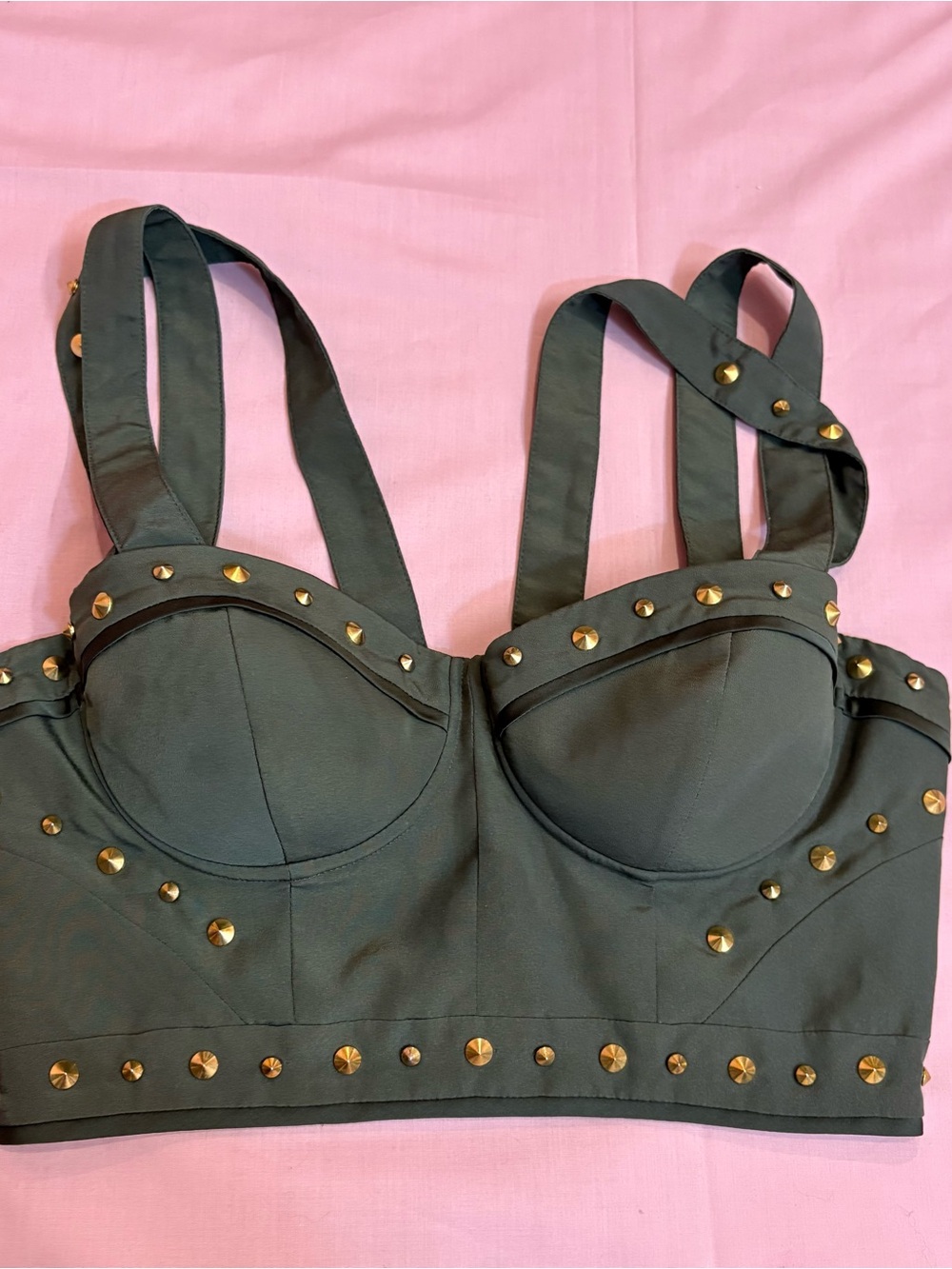 Guess Studded Bustier Crop Top